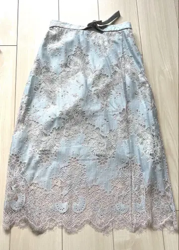 Carven 칼벤 전체 레이스 펜슬 스커트 타이트 스커트