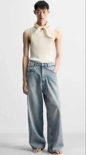 ZARA 초와이드 슈퍼 배기 핏 청바지 29