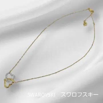 새상품급 swarovski 스와로브스키 더블 하트 큐빅