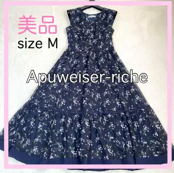 Apuweiser-riche 플라워 프린트 롱 원피스 M