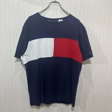 타미힐피거 컬러 블록 티셔츠 L 구제 의류