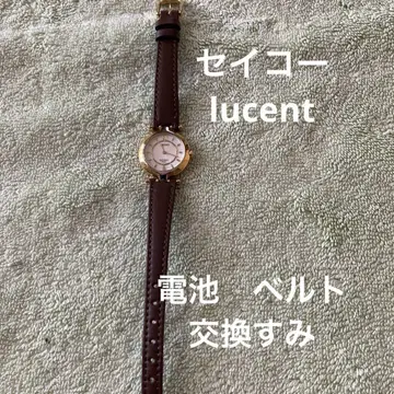 세이코 아날로그 손목시계 골드/브라운