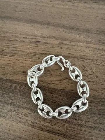 silver925 닻 체인 팔찌 돼지 코