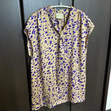 UNITED ARROWS 반팔 셔츠 베이지 보라색