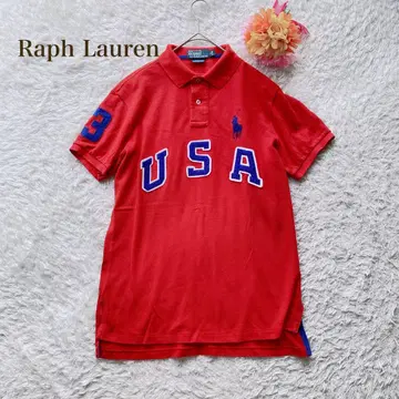 랄프 로렌 [M] USA 피케 셔츠 레드 빅 포니 캐주얼