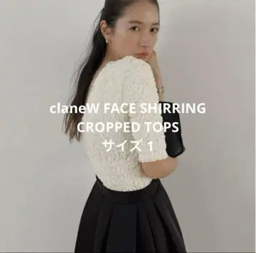 clane W FACE SHIRRING CROPPED TOPS 클라네