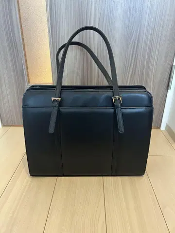 블랙 합성 피혁 비즈니스 백