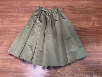바닐라  플레어 벌룬 스커트