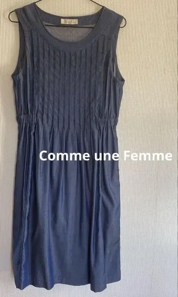 [새상품급] Comme une Femme 슬리브리스 원피스 데님