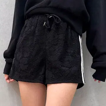 GYDA 제이다 라인 레이스 숏 팬츠 블랙 택 포함 미사용 새상품