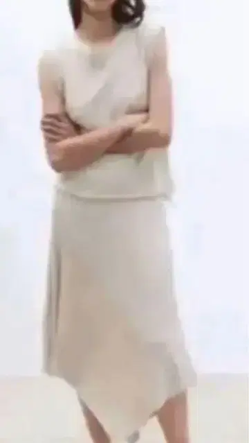 자라 비대칭 린넨 셋업