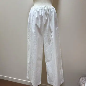 새상품 미즈이로 인드 금년 화이트 와이드 팬츠 이지 팬츠