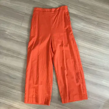 투모로우랜드 오렌지 와이드 팬츠 새상품급