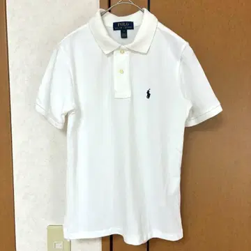 POLO RALPH LAUREN 반팔 피케 셔츠 화이트 원포인트 자수