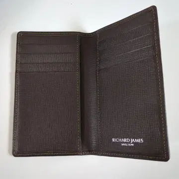 RICHARD JAMES 브라운 가죽 카드 케이스
