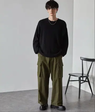 MONO-MART M-47 세미 와이드 스트레이트 밀리터리 카고 팬츠