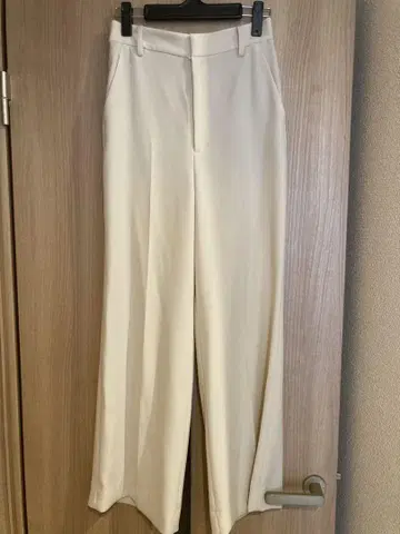Plage 와이드 팬츠 아이보리 폴리에스테르 깨끗한 스타일