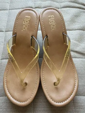 플로호스 베이지 웨지솔 샌들