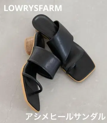 LOWRYSFARM 아시메 힐 샌들 M 사이즈 블랙