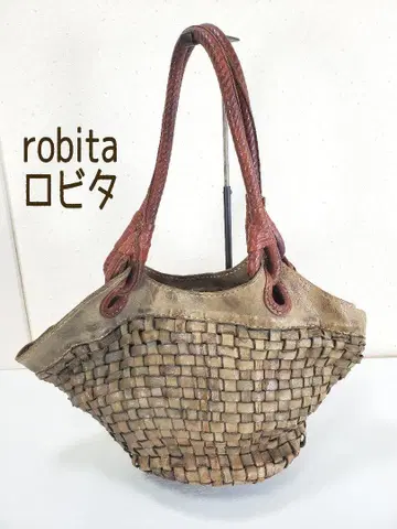 robita 로비타 빈티지 가공 뜨개질 소가죽 가죽 토트