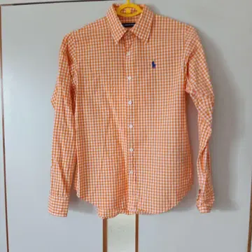 Ralph Lauren Sport 체크 셔츠 긴팔 오렌지