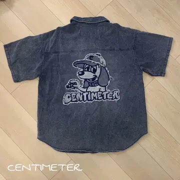 CENTIMETER ruler work shirt 데님 셔츠 반팔