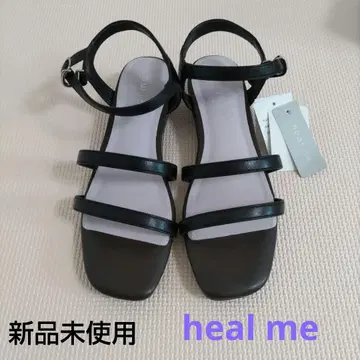 heal me 블랙 스트랩 샌들 M