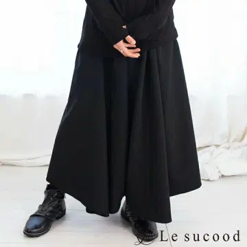 [새상품 미사용] Le sucood 모드 스타일 드레이프 하카마 팬츠