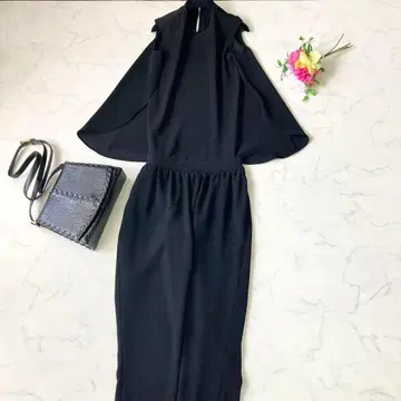 요코짱 슬리브리스 점프 수트 올인원 블랙