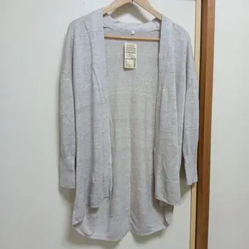 무인양품 와이드 가디건 UV 차단 프렌치 린넨 M-L 베이지