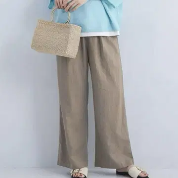 green label relaxing 린넨 와이드 팬츠 XS