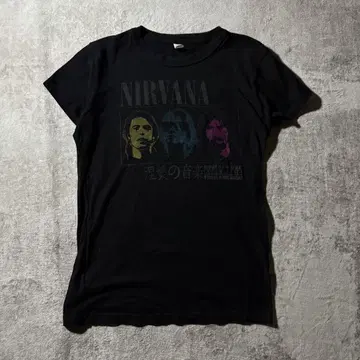 NIRVANA 닐바나 밴드 티셔츠 블랙 tultex 바디