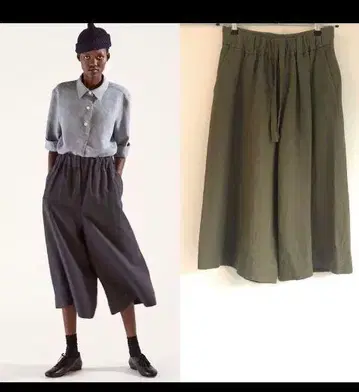 마가렛호웰 COATED LINEN PLAINWEAVE 큐롯