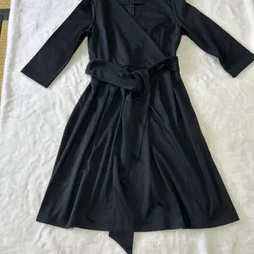블랙 랩 스타일 7부 소매 원피스