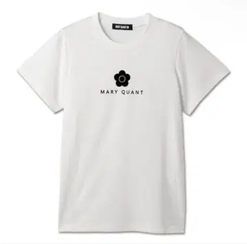 MARY QUANT 로고 프린트 티셔츠 화이트