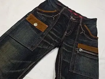 EDWIN 413 XVS 웨스턴 부시 팬츠 26 허리 약 74cm