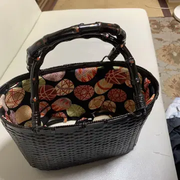 백 블랙 대나무 핸들