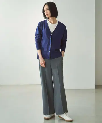 UNFILO TENNEN TOUCH 와이드 스트레이트 팬츠 그레이 XS