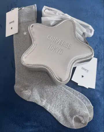 CONVERSE 실버 삭스 별 모양 숄더백 세트