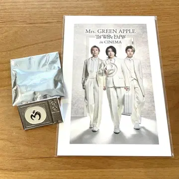 Mrs. GREEN APPLE 화이트 라운지 엽서 & 핀 배지