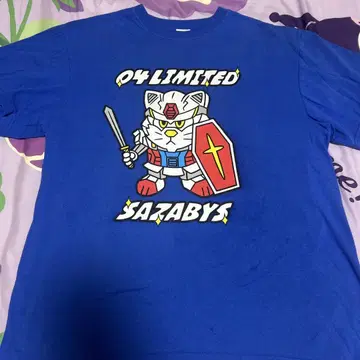 04 Limited Sazabys 건담 티셔츠 파랑 L 사이즈