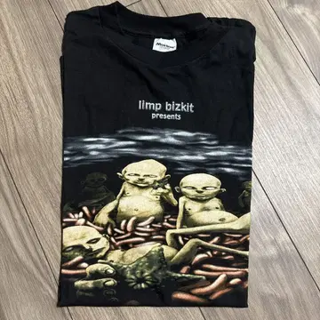 Limp Bizkit 90s 그래픽 티셔츠 L 사이즈 블랙
