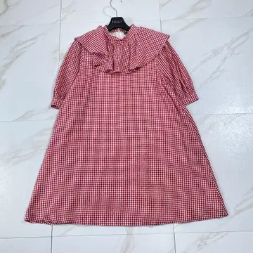 완판템 캔디 스트리퍼 깅엄 체크 원피스 튜닉 프릴
