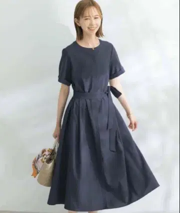 URBAN RESEARCH ROSSO A라인 숏 슬리브 원피스