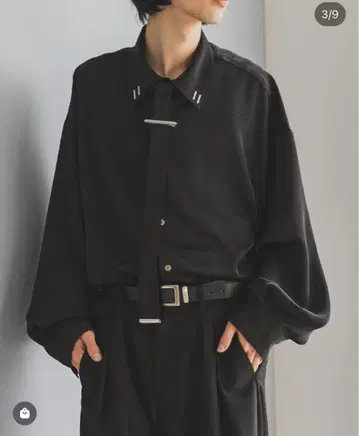 미개봉 새상품 HARE 실버 부품 부착 보타이 셔츠