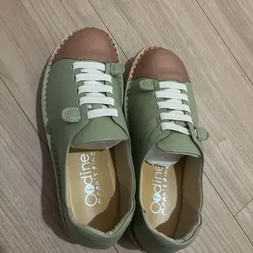 Oradine 그린 브라운 스니커즈 미사용 새상품