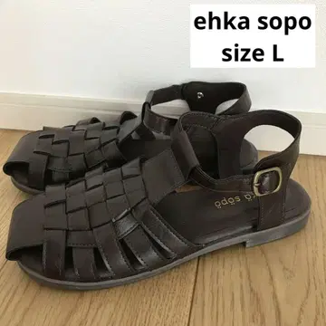 에헤카소포 샌들 구르카 샌들 L 24 짙은 갈색