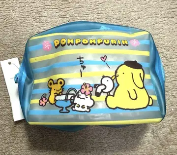 헤이세이 레트로 폼폼푸딩 비닐 파우치 산리오 클리어 파우치
