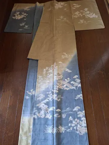 순수 실크 츠무기 분할 염색 호몬기