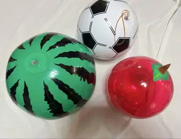 비치 볼 수박 축구공 사과 3개 세트